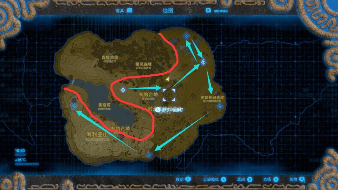 塞尔达初始台地地图（塞尔达初始之地隐藏要素）