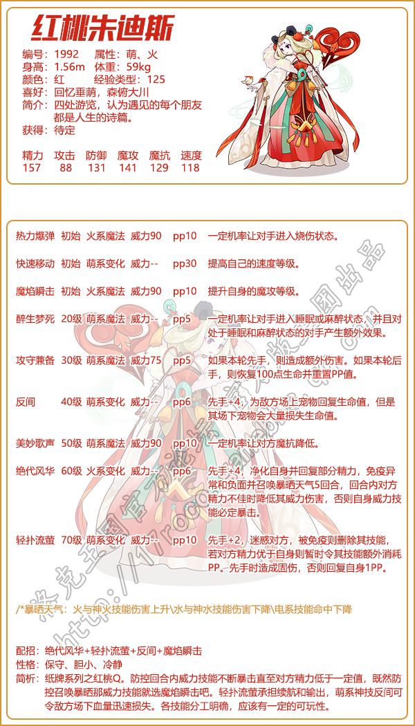 洛克王国红桃朱迪斯有什么技能（洛克王国红桃朱迪斯简介）--第2张