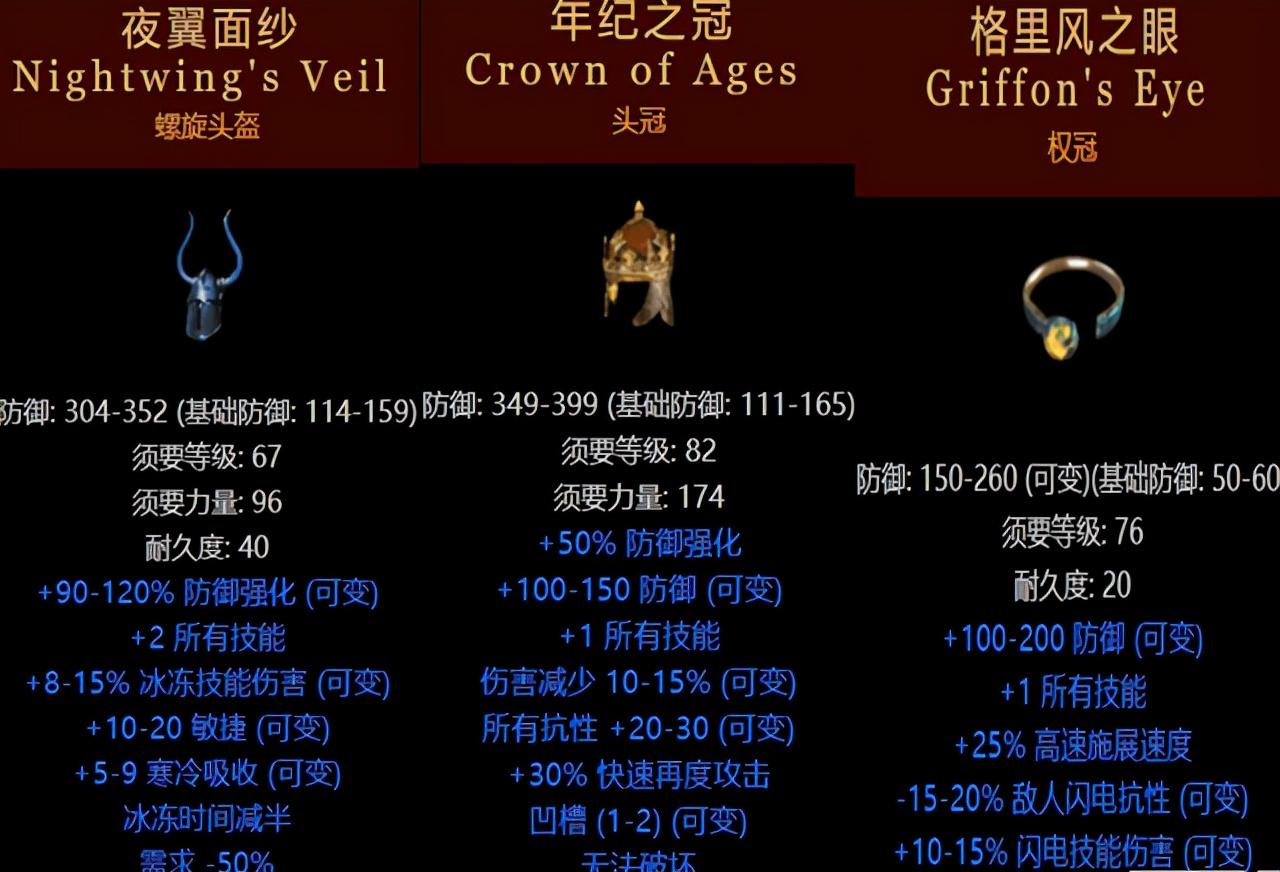 暗黑破坏神2符文之语头盔（暗黑2最强悍的十大头盔属性）