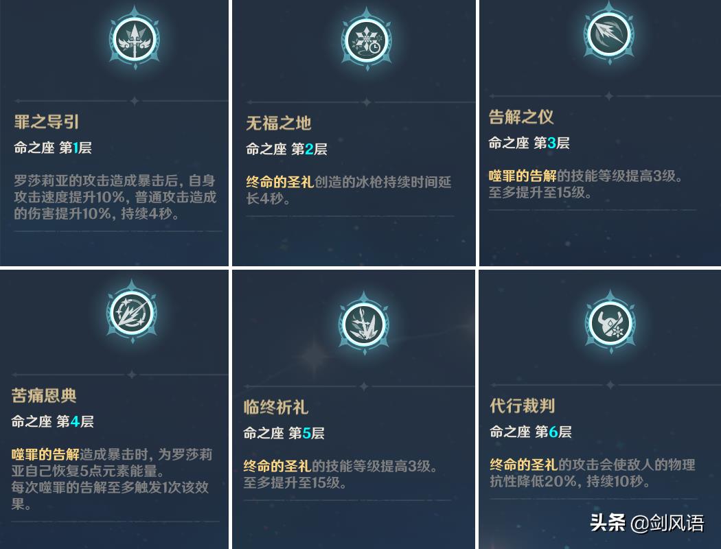 原神罗莎莉亚天赋多少级解锁（原神罗莎莉亚天赋优先级）