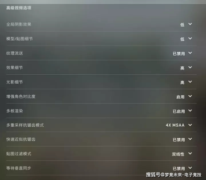 csgo职业选手显卡设置（CSGO游戏基础设置详细介绍）