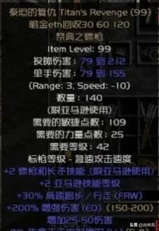 暗黑2所有暗金装备图鉴（暗黑二各职业专属暗金装备汇总）