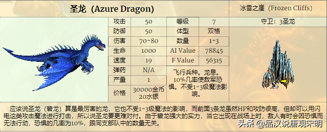 英雄无敌3全78个兵种实力排行（英雄无敌3所有兵种基本属性介绍）