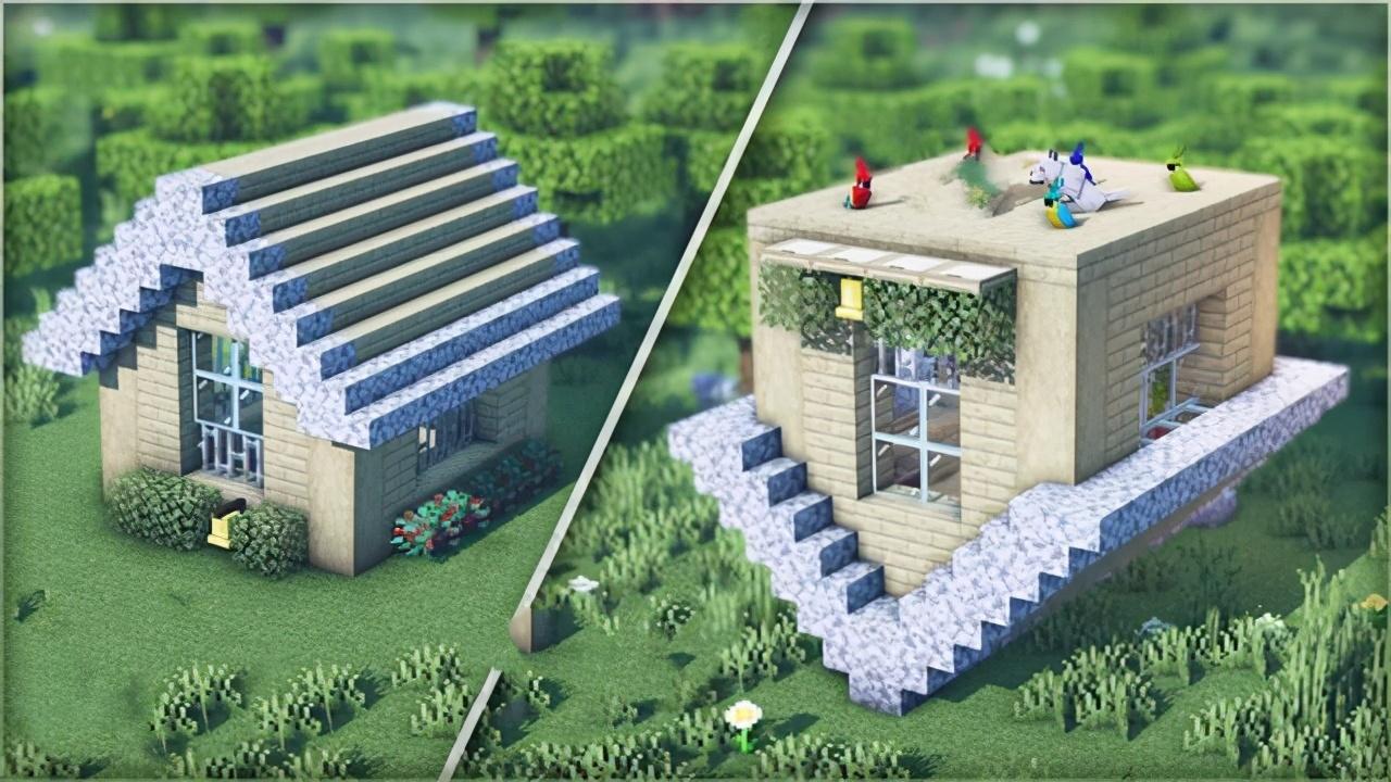 我的世界建筑物设计图（mc玩家的10张白色系设计）