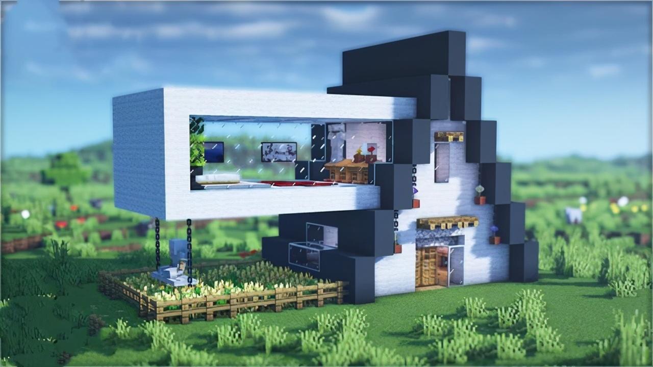 我的世界建筑物设计图（mc玩家的10张白色系设计）