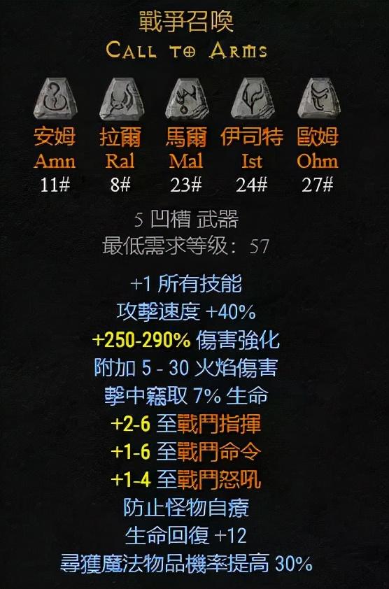 暗黑2双手武器符文之语选择推荐（暗黑2长柄武器可以制作的符文之语）