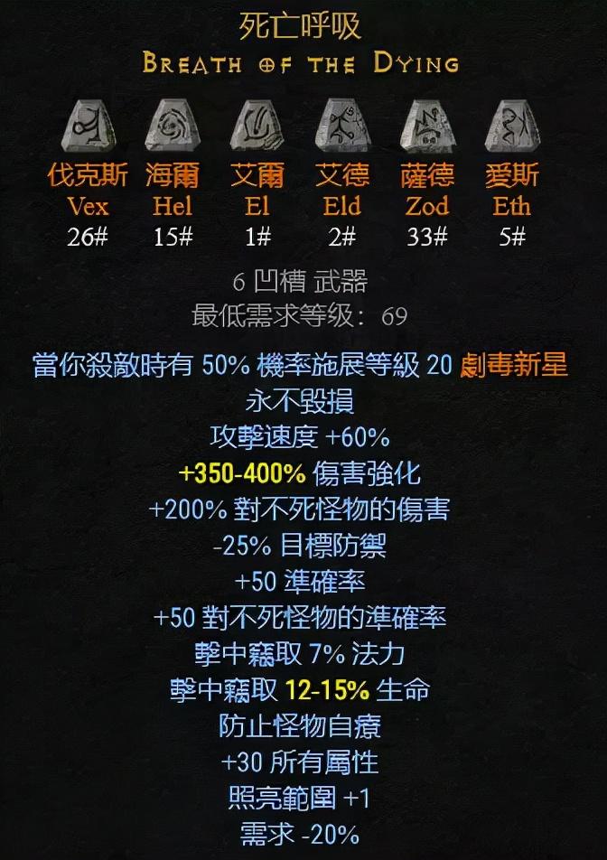 暗黑2双手武器符文之语选择推荐（暗黑2长柄武器可以制作的符文之语）