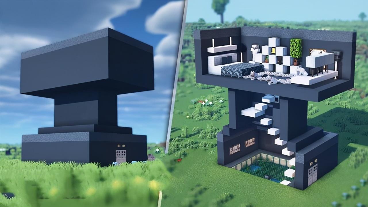 我的世界建筑物设计图（mc玩家的10张白色系设计）