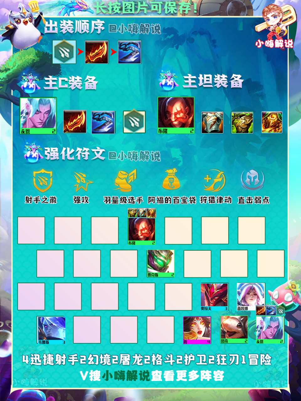 最新lol云顶之弈攻略阵容（人造彩瞄永恩强的离谱上分阵容推荐）