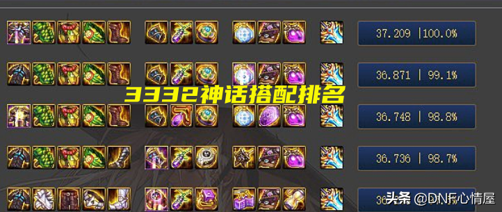 地下城与勇士剑神100级装备搭配（地下城100级剑神剑魂神话搭配）