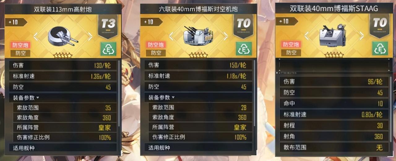 碧蓝航线各战舰装备搭配（碧蓝航线装备推荐大全）