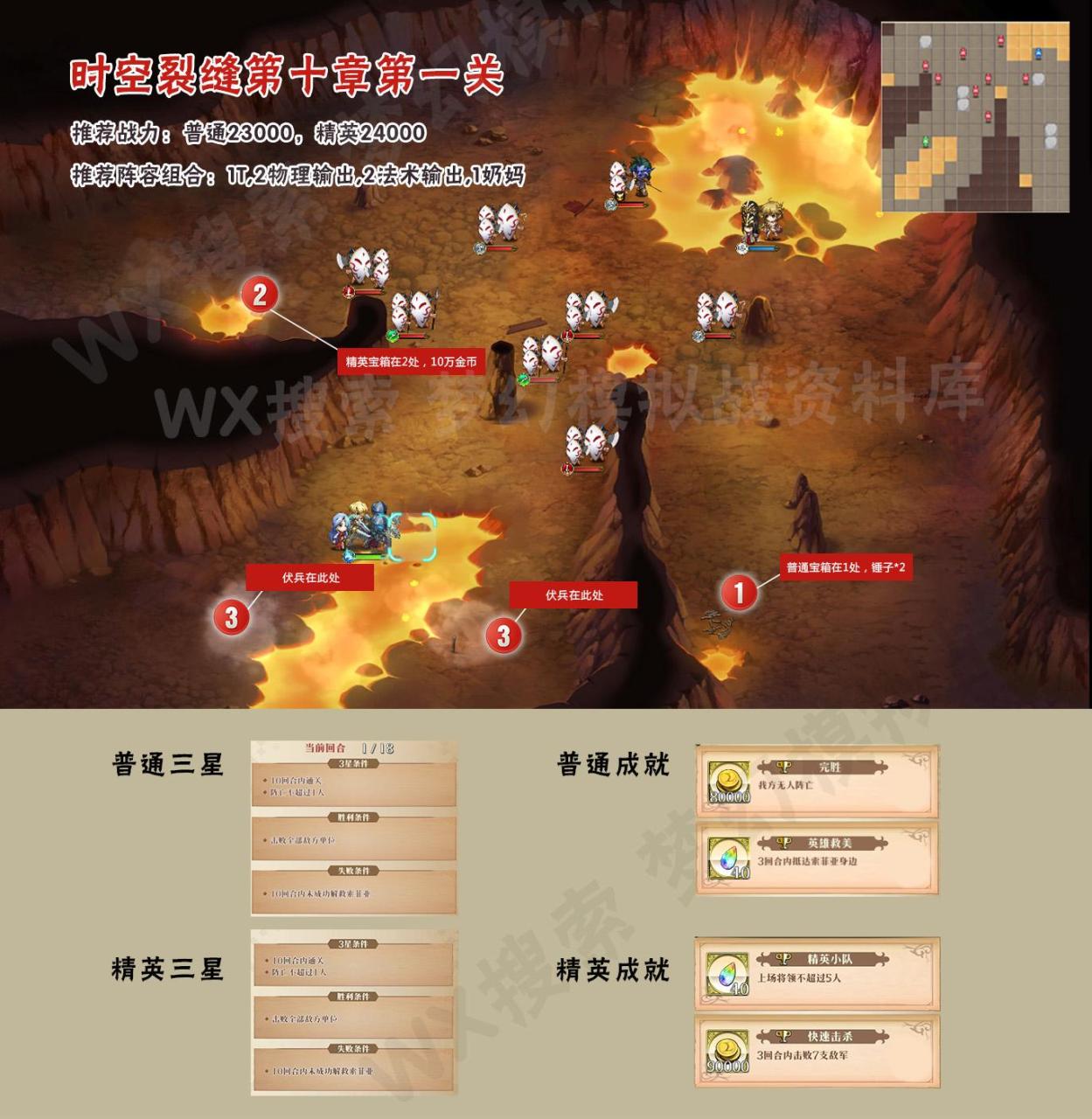 梦幻模拟战时空裂缝10章怎么过（梦幻模拟战时空裂缝第十章精英普通三星最全攻略）